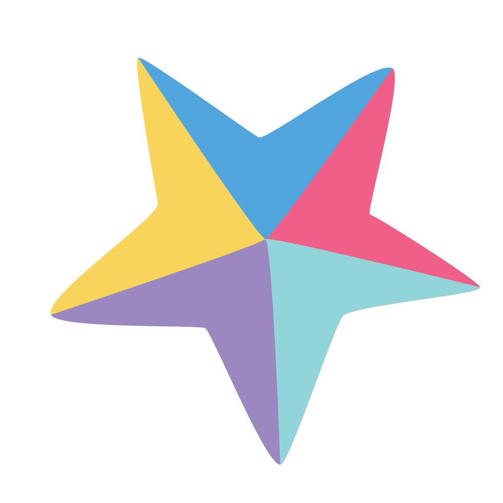 Cartoon birthday party decorations Star vector