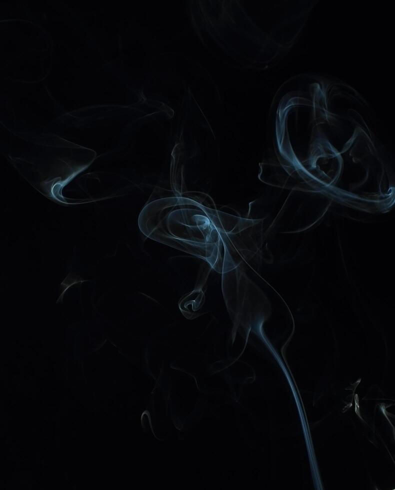 Abstract White Smoke Texture Moves on Black Background Plume of Smoke Wave Design Wallpaper. Design Element. Abstract Texture photo