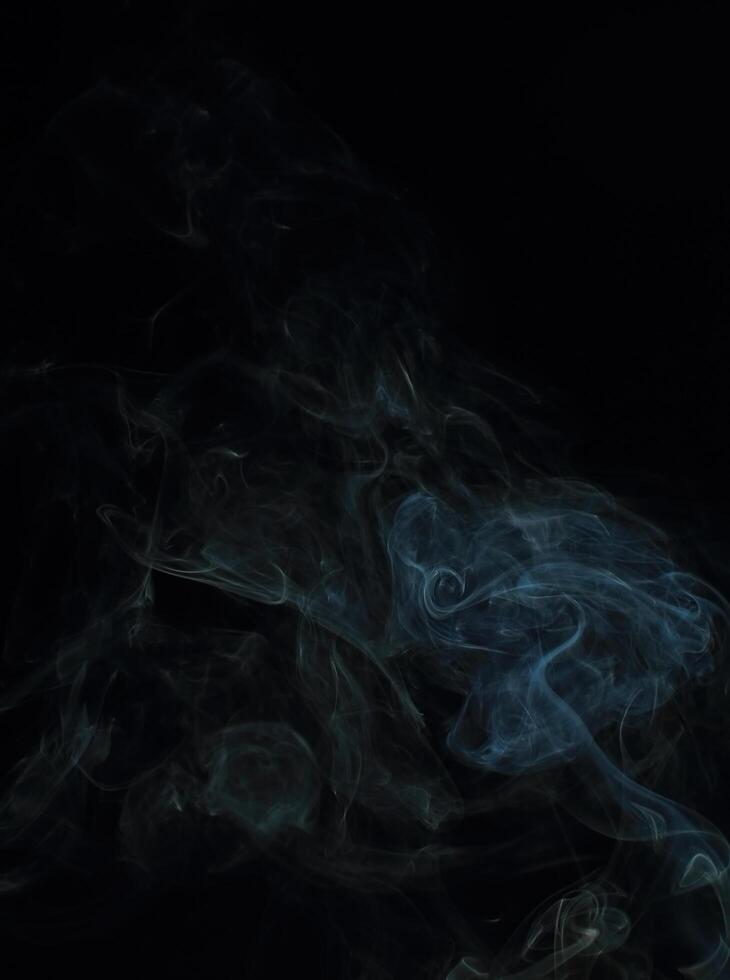 Abstract White Smoke Texture Moves on Black Background Plume of Smoke Wave Design Wallpaper. Design Element. Abstract Texture photo