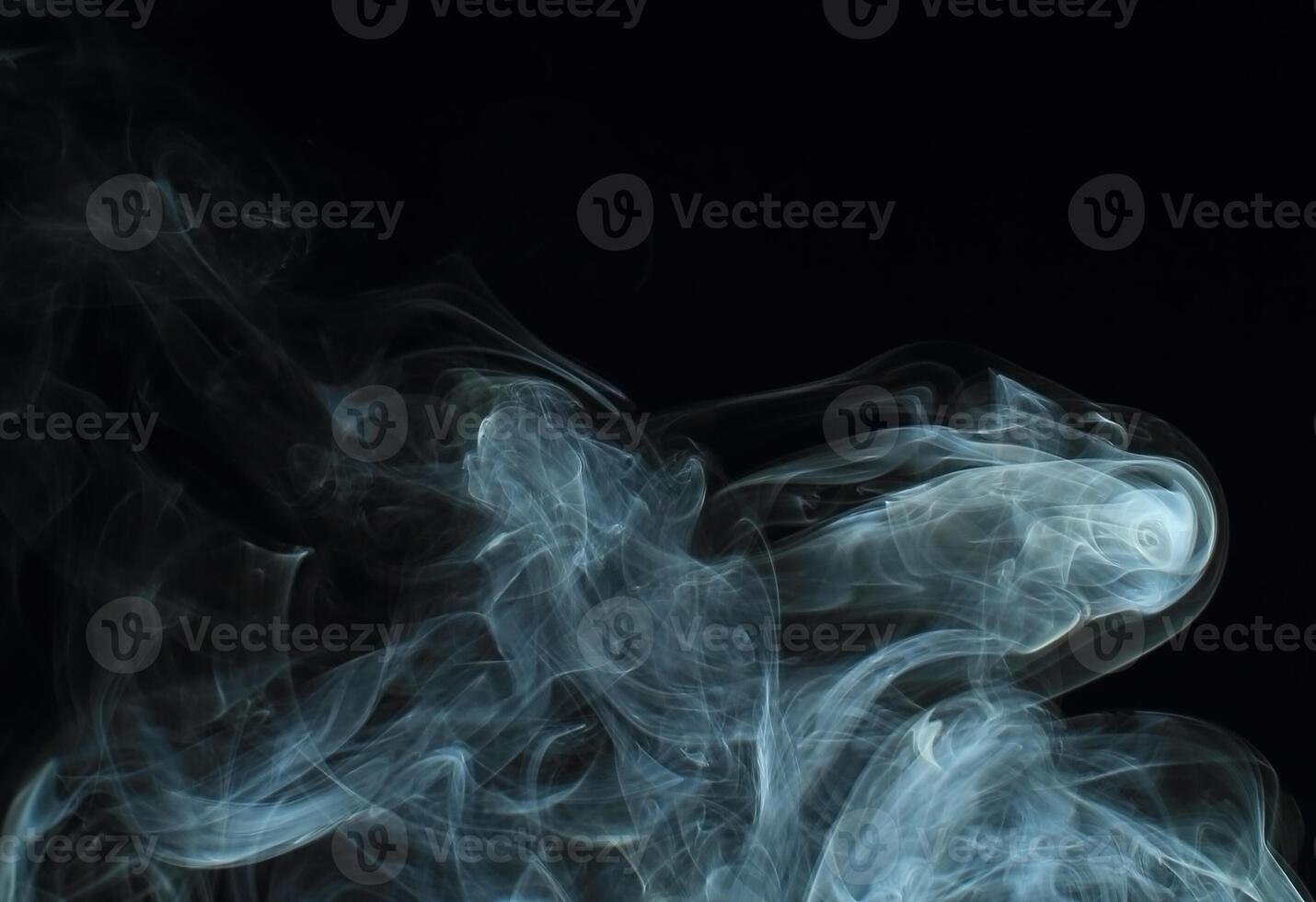 Abstract White Smoke Texture Moves on Black Background Plume of Smoke Wave Design Wallpaper. Design Element. Abstract Texture photo