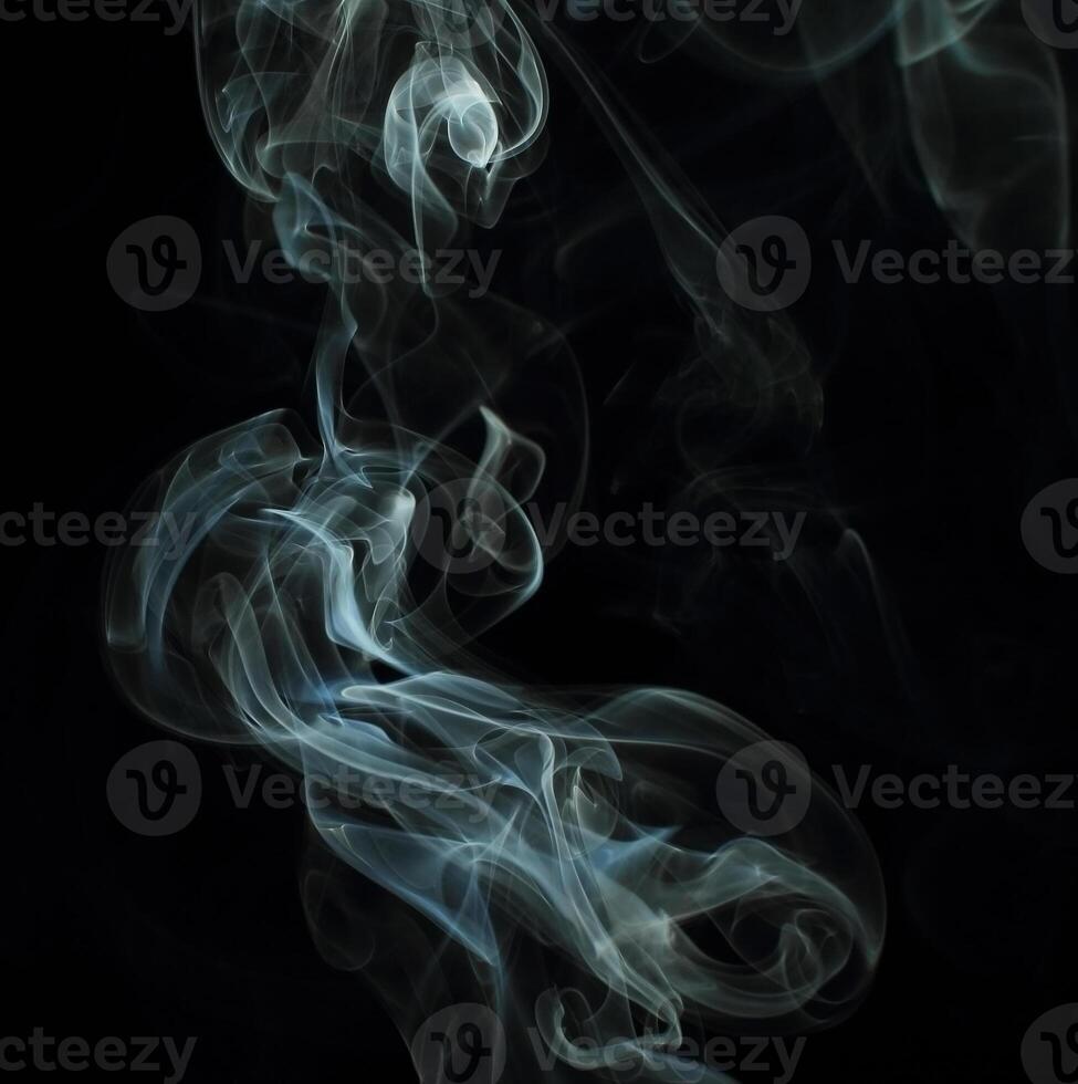 Abstract White Smoke Texture Moves on Black Background Plume of Smoke Wave Design Wallpaper. Design Element. Abstract Texture photo