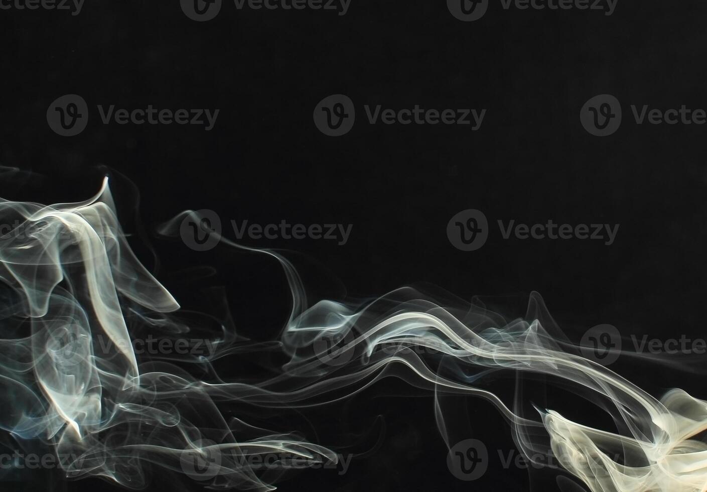 Abstract White Smoke Texture Moves on Black Background Plume of Smoke Wave Design Wallpaper. Design Element. Abstract Texture photo