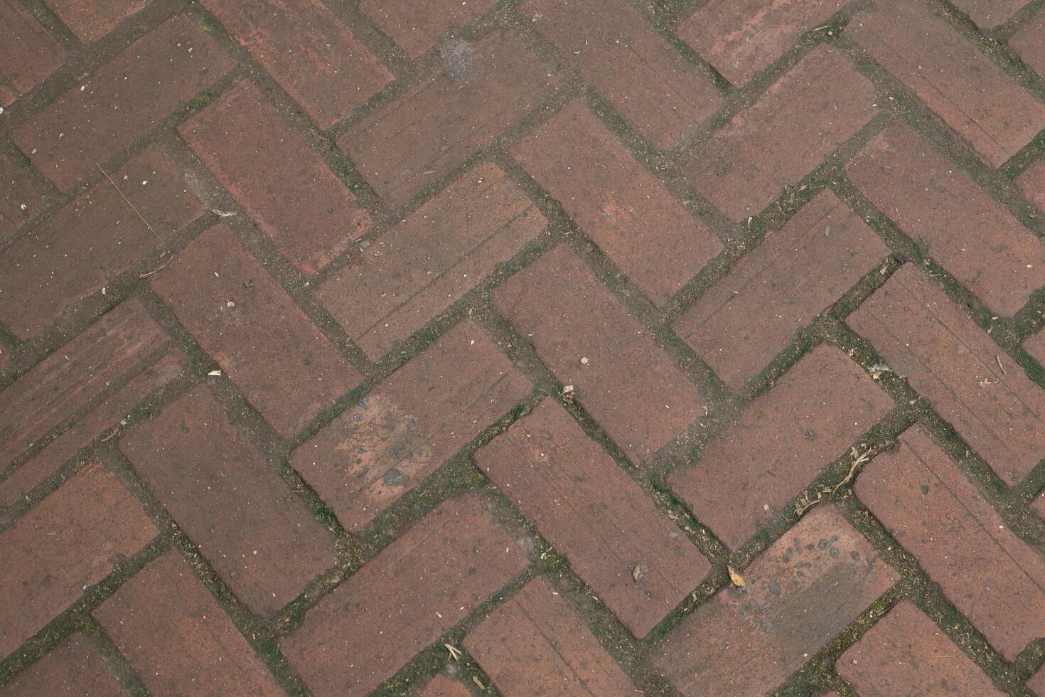 retro brown brick pattern background photo