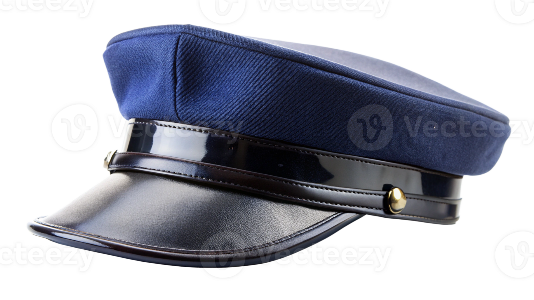 a blue police hat on a transparent background png