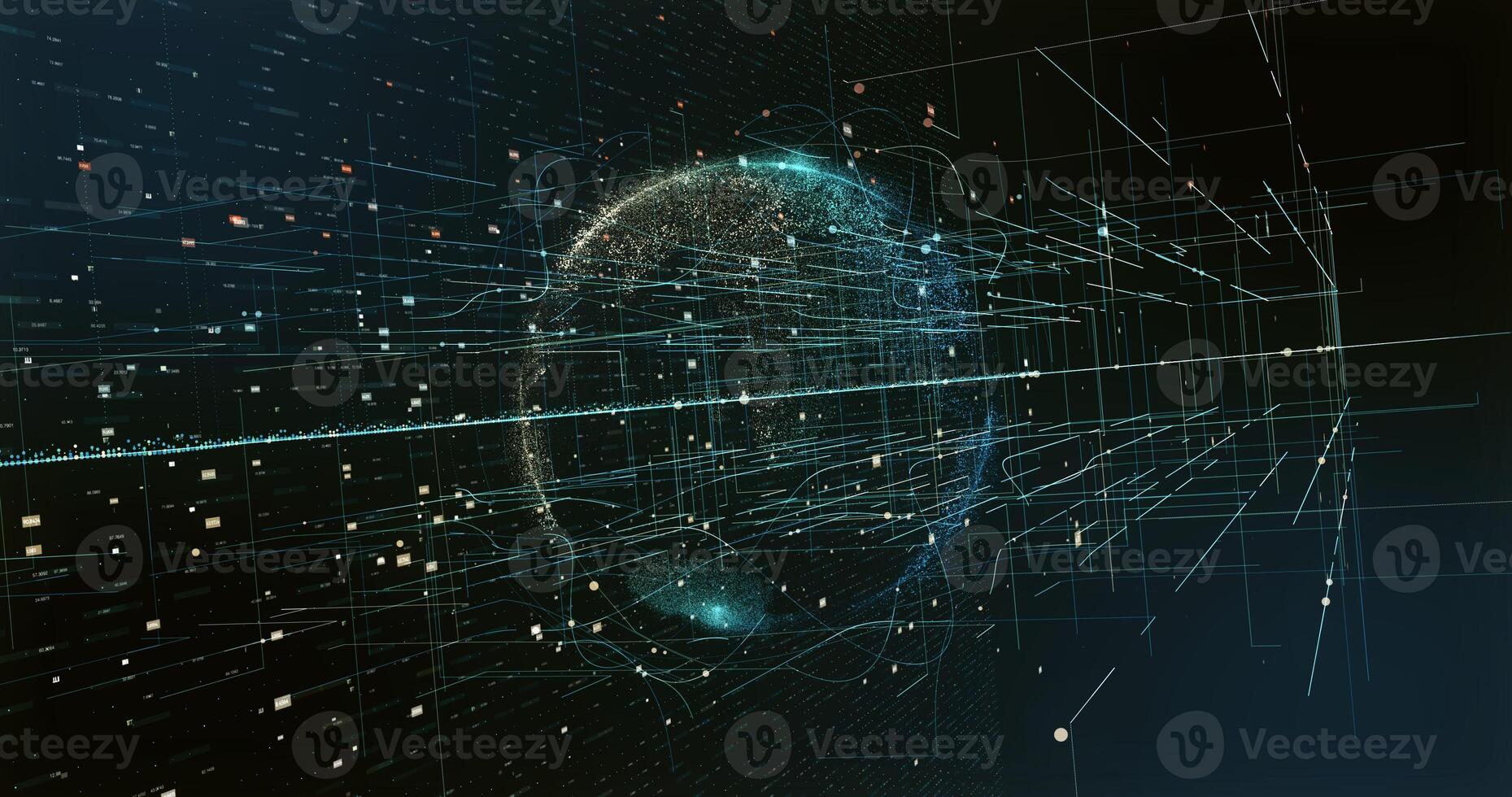 Digital space world 3d data earth background 3d rendering Cyberspace global data design wallpaper 3d photo