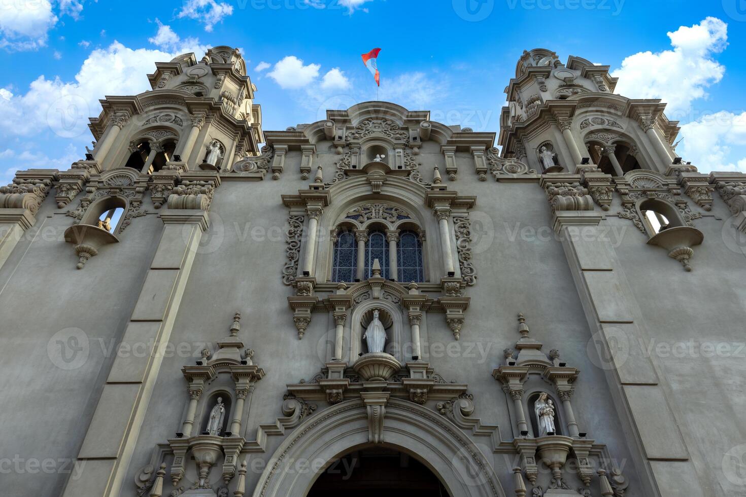 Lima, Peru, Church of Virgen Milagrosa in Miraflores in front of Kennedy park photo