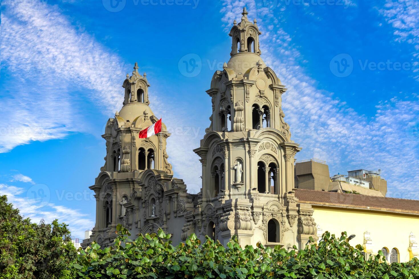 Lima, Peru, Church of Virgen Milagrosa in Miraflores in front of Kennedy park photo