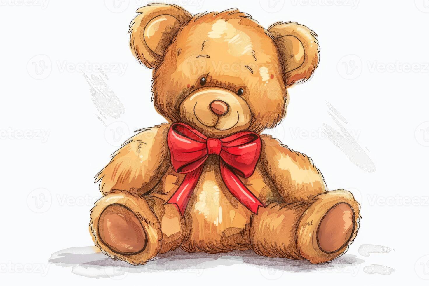 teddy bear on a white background photo