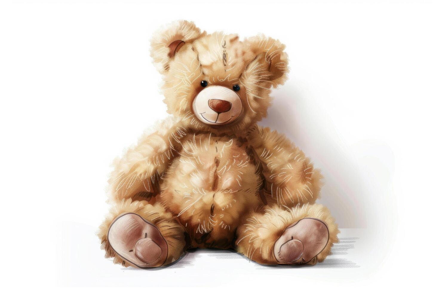 teddy bear on a white background photo