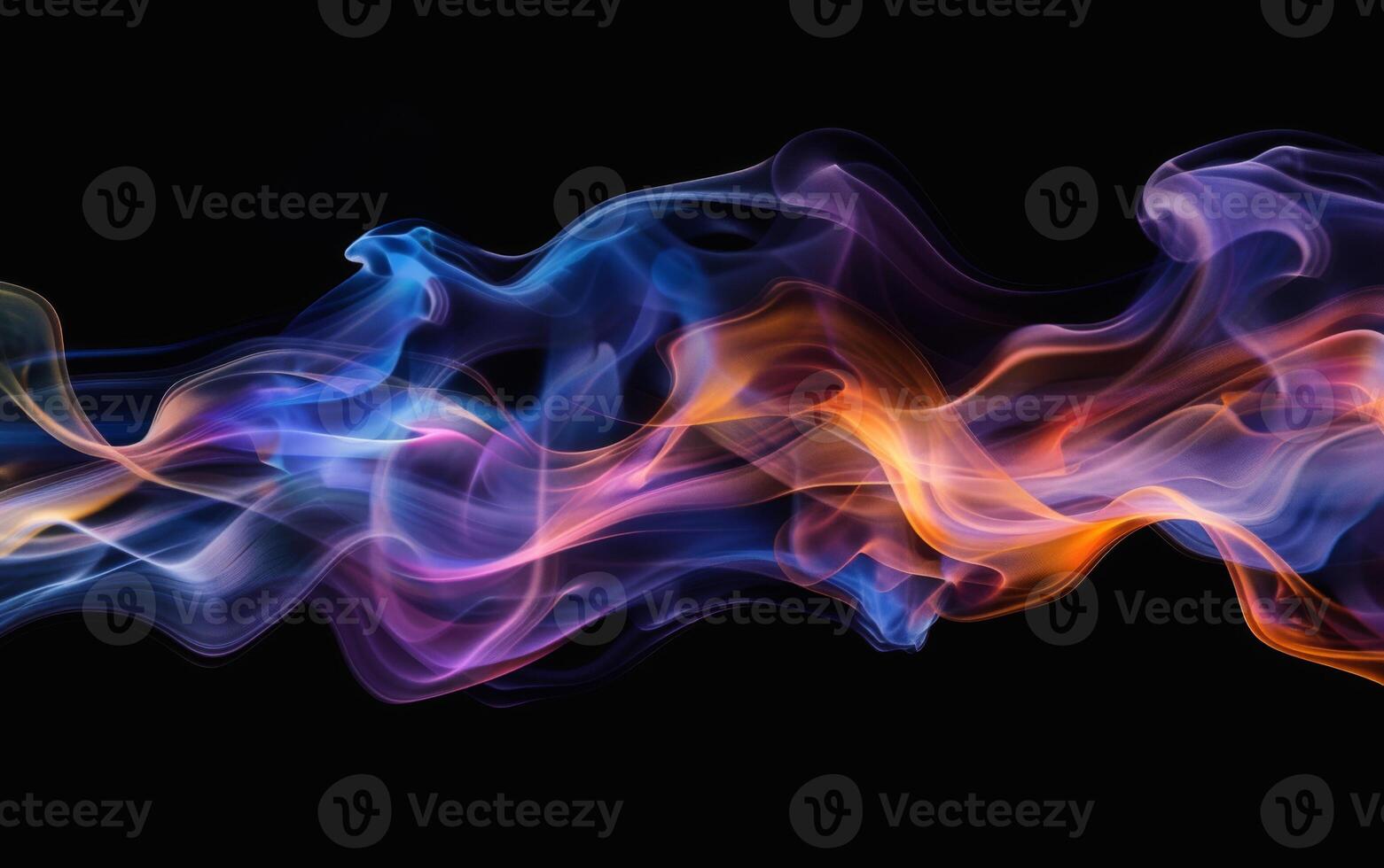 Black background with multicolored streaks of colored paint. Abstract colored background for web banners and sales, blurred colored shapes. photo