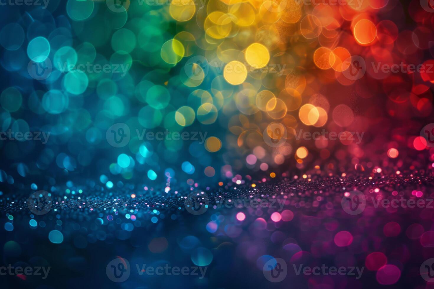 Colorful rainbow lights. Blurred rainbow colors on a dark background. Colorful, gradient, bright, luminous, soft, macro photography. photo