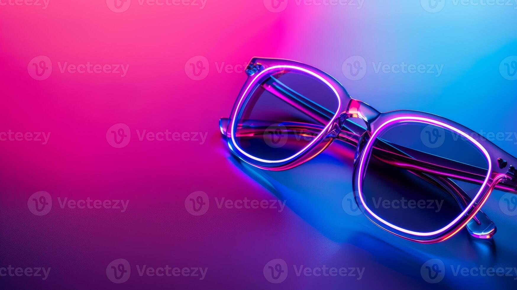 sunglasses in neon light photo