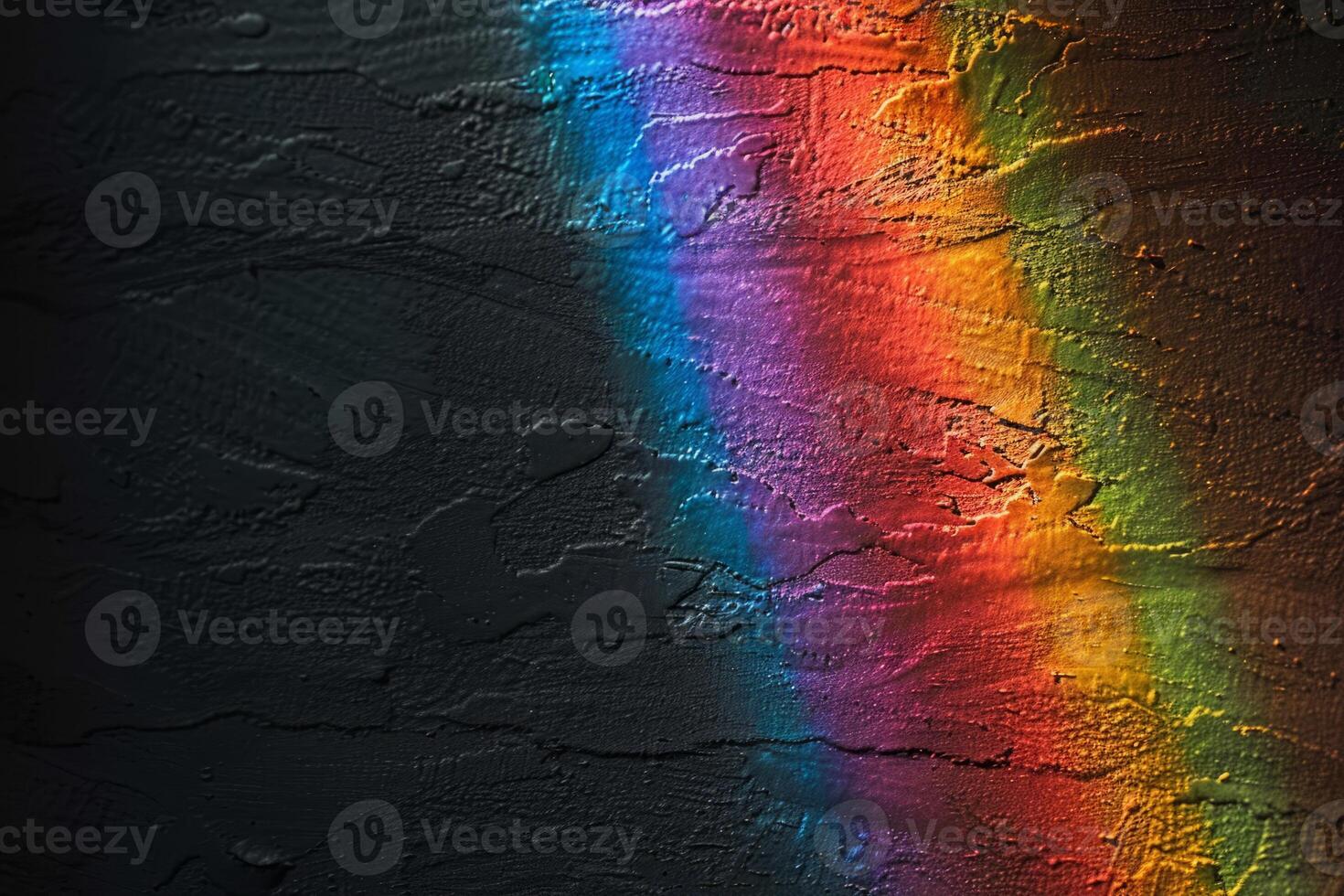 Abstract rainbow colors on a background with grainy texture and blurred edges. photo