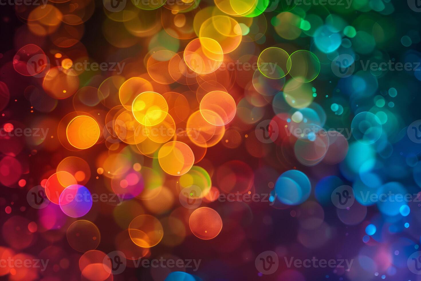 Colorful rainbow lights. Blurred rainbow colors on a dark background. Colorful, gradient, bright, luminous, soft, macro photography. photo