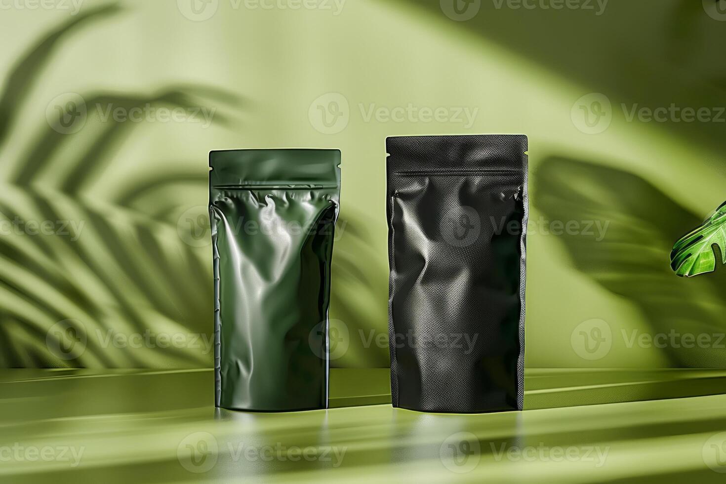 empty foil packages of different colors photo