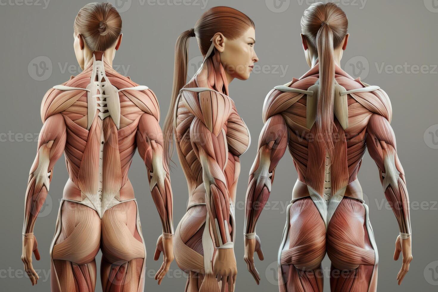 human muscles. Anatomical atlas. photo