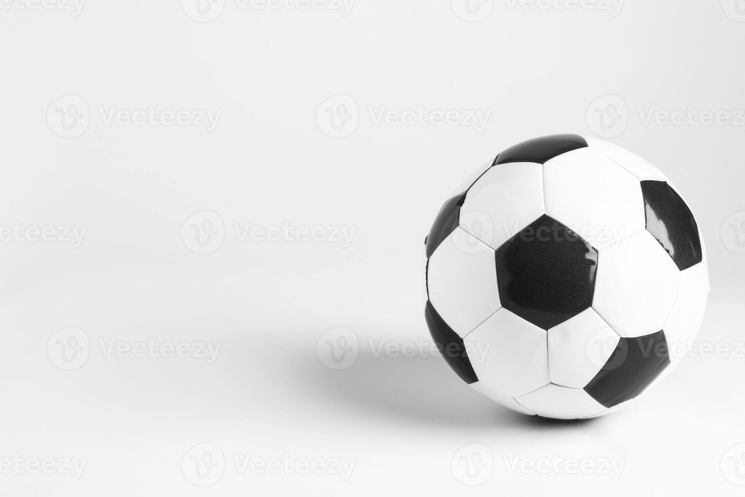 a new soccer ball highlighted on a white background photo