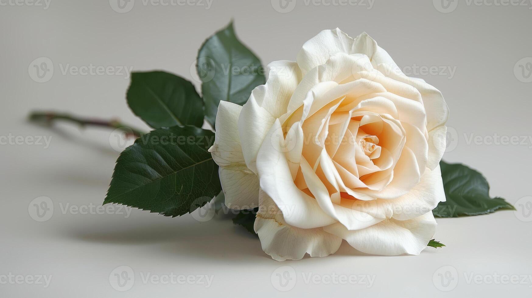 A beautiful white rose. The bride's wedding bouquet. Flowers for your beloved. A concept for advertising. photo