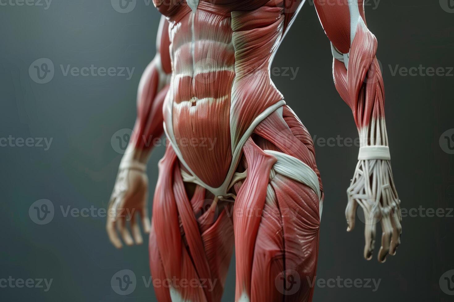 human muscles. Anatomical atlas. photo