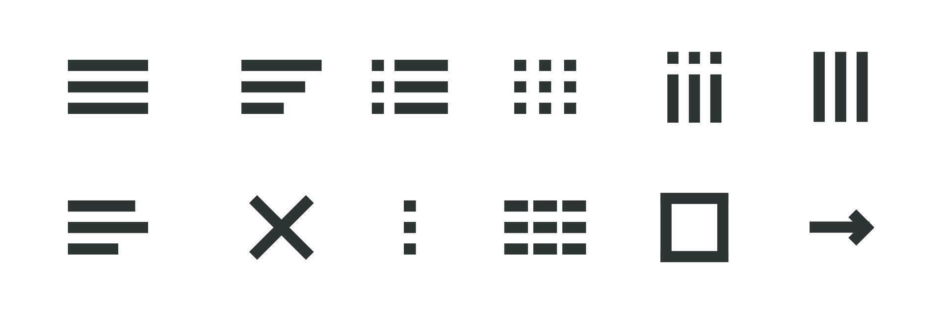 Hamburger interface menu simple line, minimal ui popup burger. Template navigation. Icon, dropdown button web symbol. Interface Design element vector