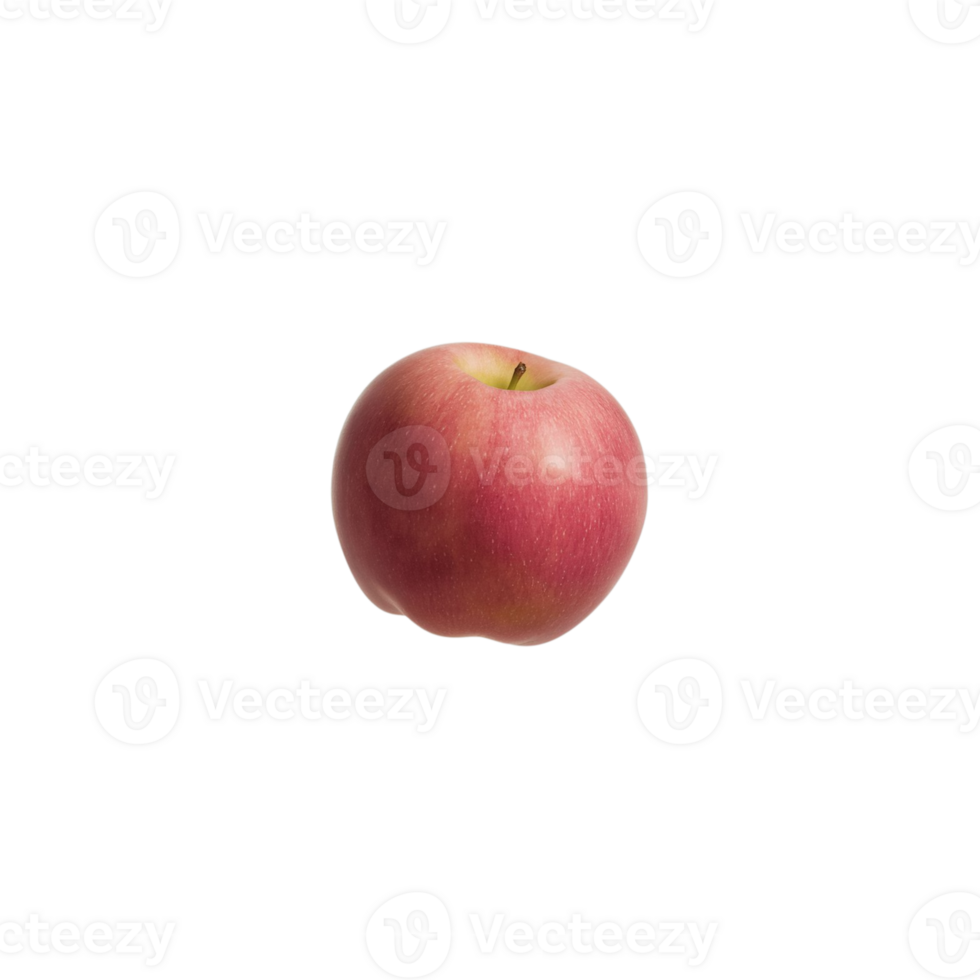 A single, ripe red apple featured on a crisp, transparent background png