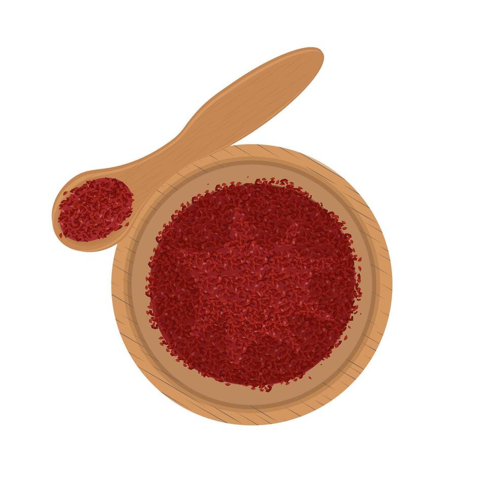 Illustration Logo Clip Art Top View Dried Sumac Spice vector
