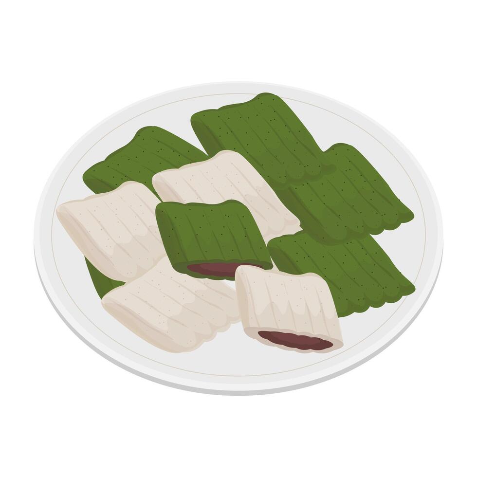 Illustration Logo Clip Art Delicious Angkko Jeolpyeon or Anggeum Rice Cake vector