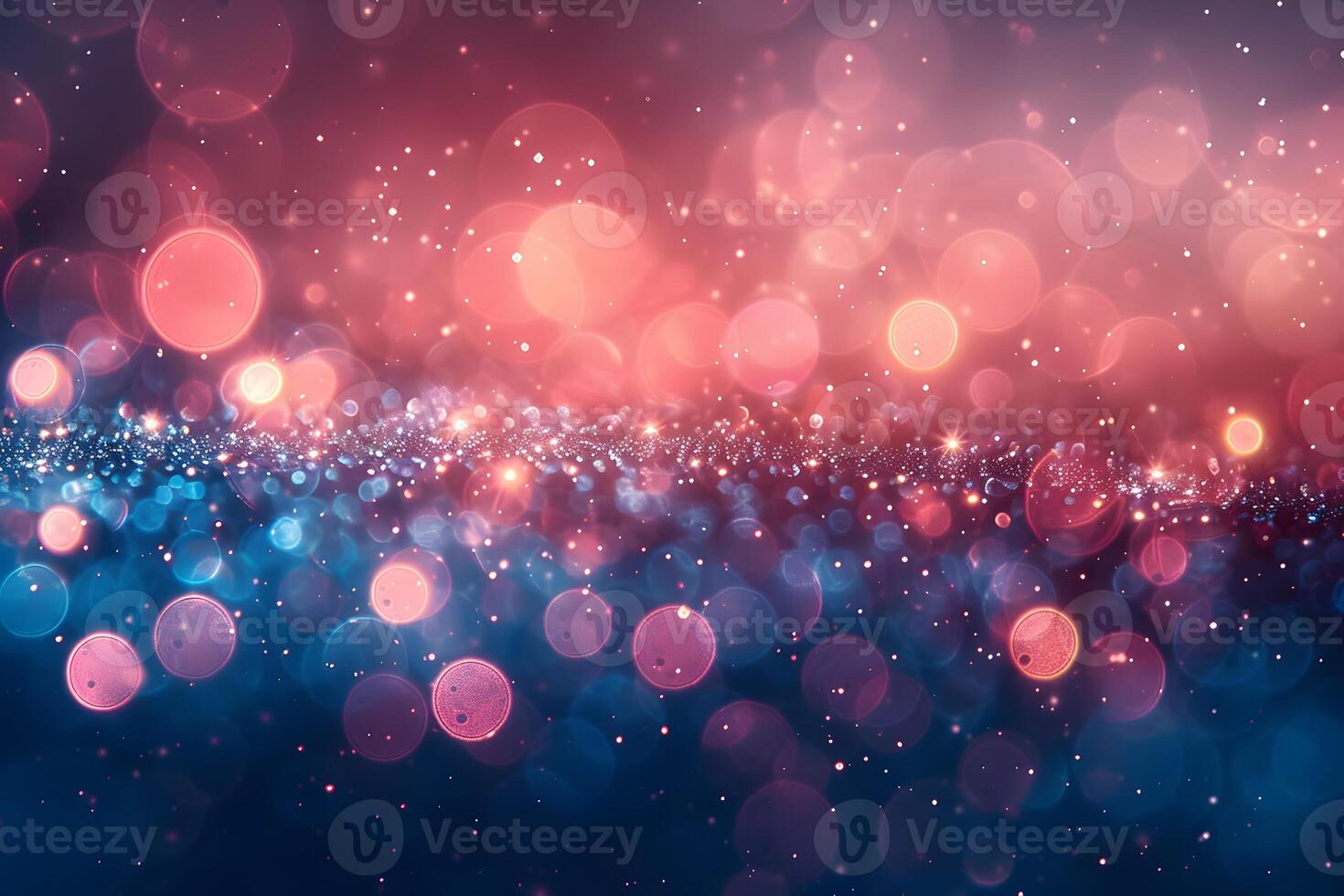 Abstract Bokeh Background with Red and Blue Lights for Holiday Celebration and Design Purposes photo