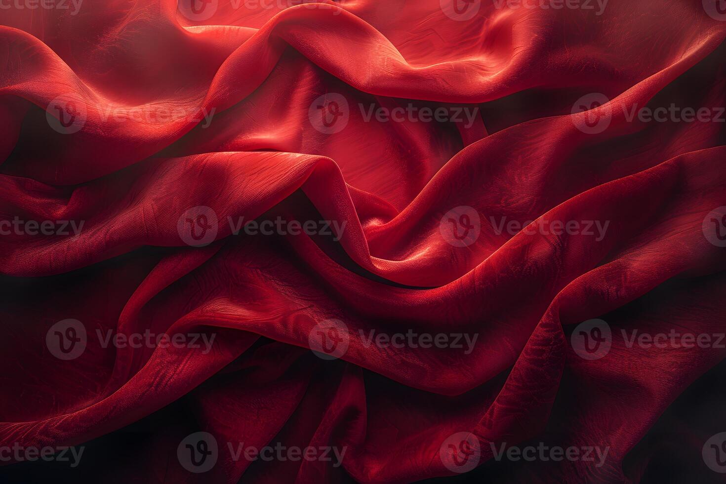 Lush Red Fabric Drapery Vibrant Textured Cloth for Luxurious Design, Print, and Creative Projects photo