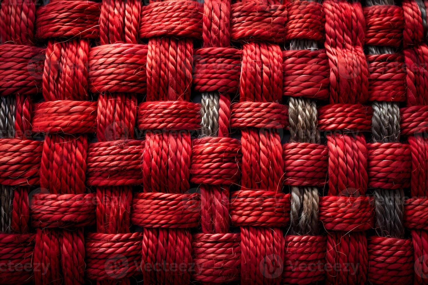 Detailed Red and Gray Woven Texture Background for Textile Design, Patterns, and Crafts photo