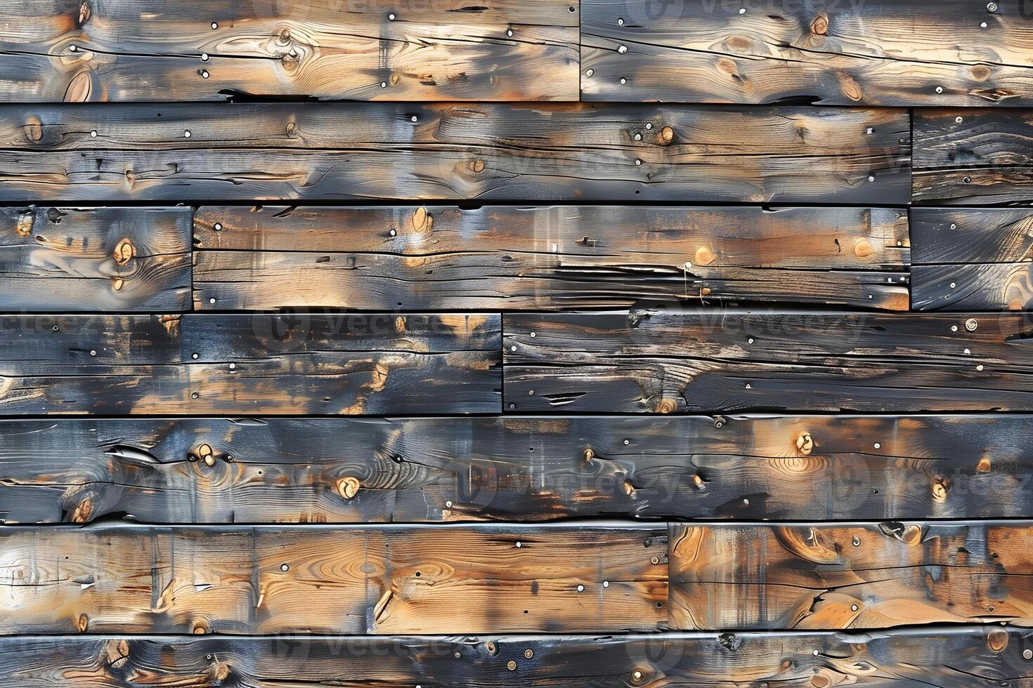 Charred Wooden Wall Texture Background for Interior Design and Graphic Projects photo