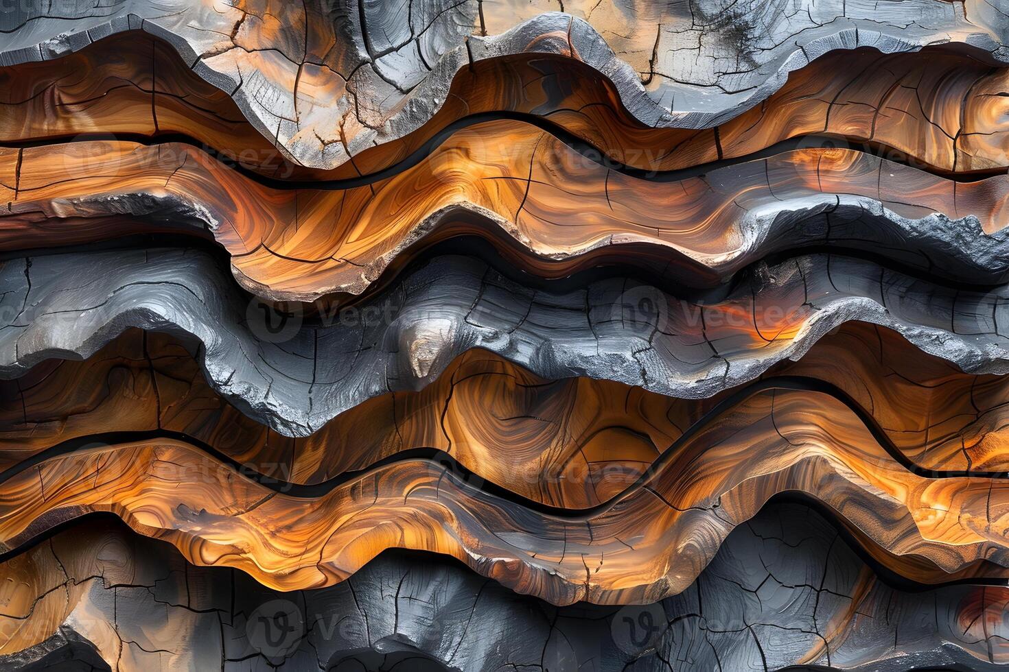 Abstract Close-Up of Weathered and Layered Rock Formation with Rich Earth Tones - Ideal for Nature and Geology Themes photo