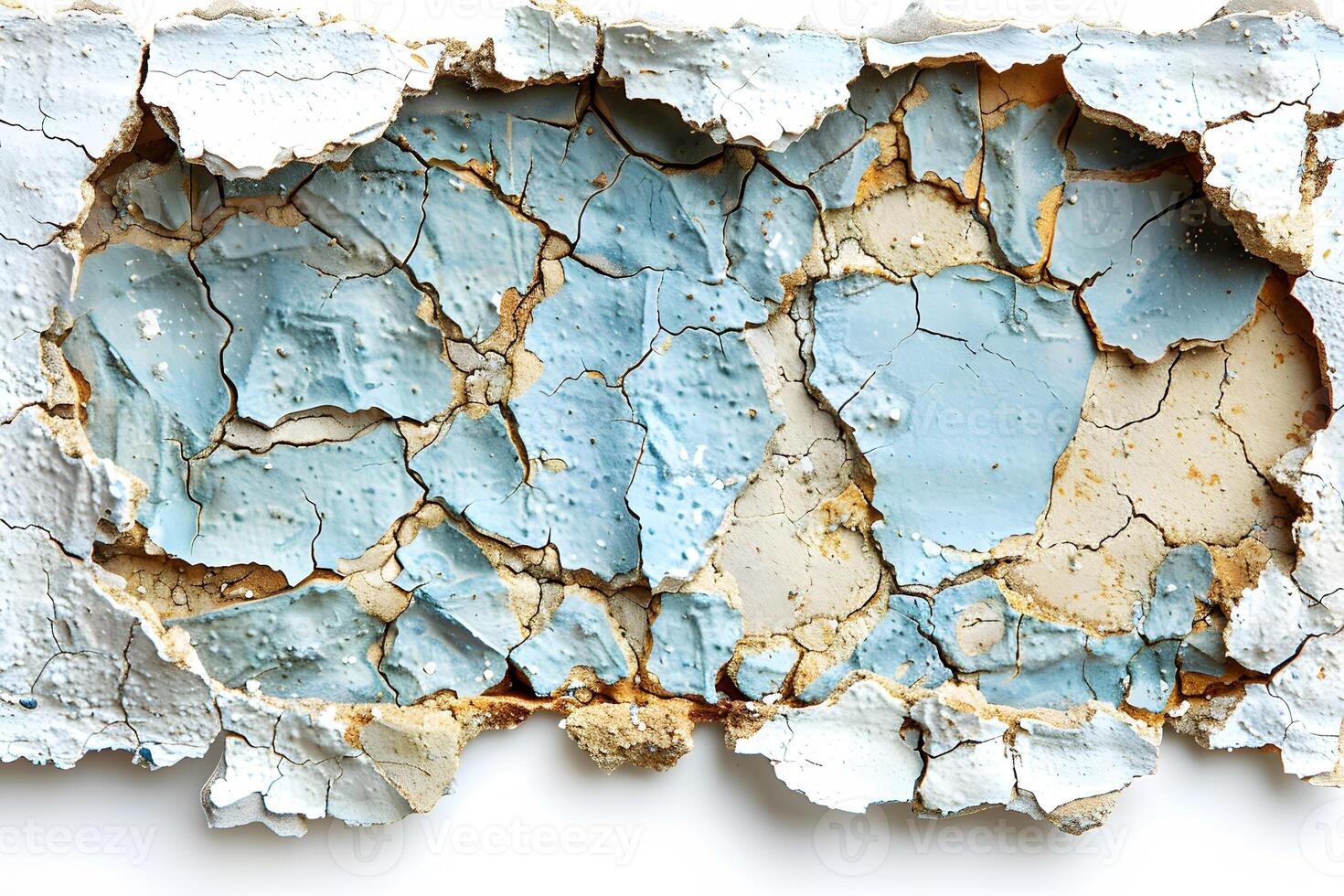 Abstract Textured Background with Cracked Blue Paint and Peeling Layers - Rustic Design for Art, Decor, or Print photo