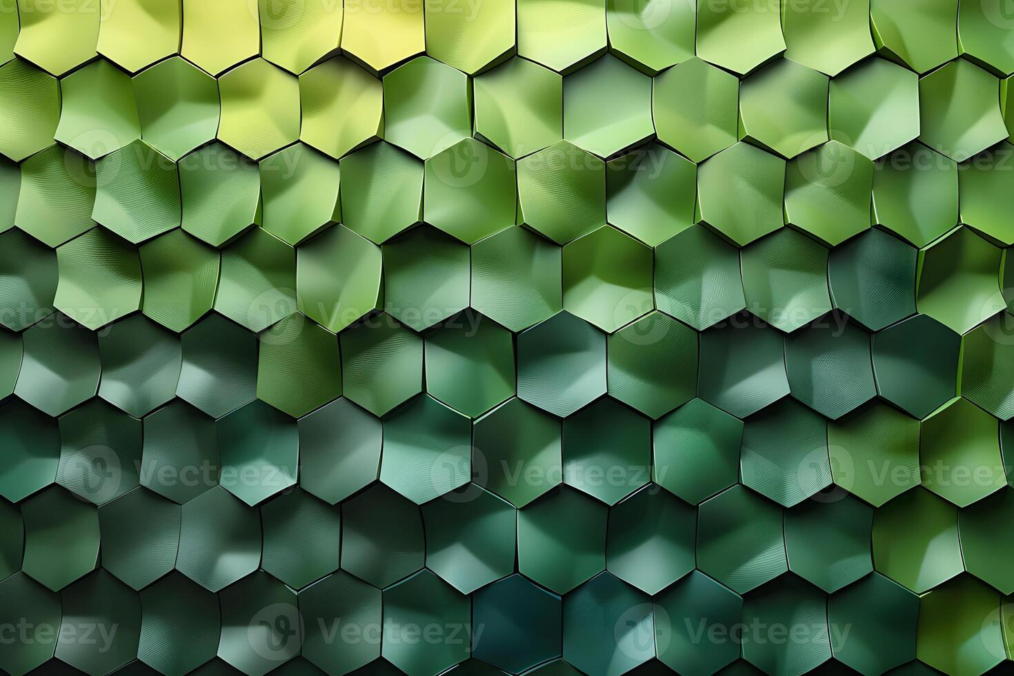 Green Gradient Hexagonal Pattern - Geometric Abstract Design for Digital Wallpaper or Background photo