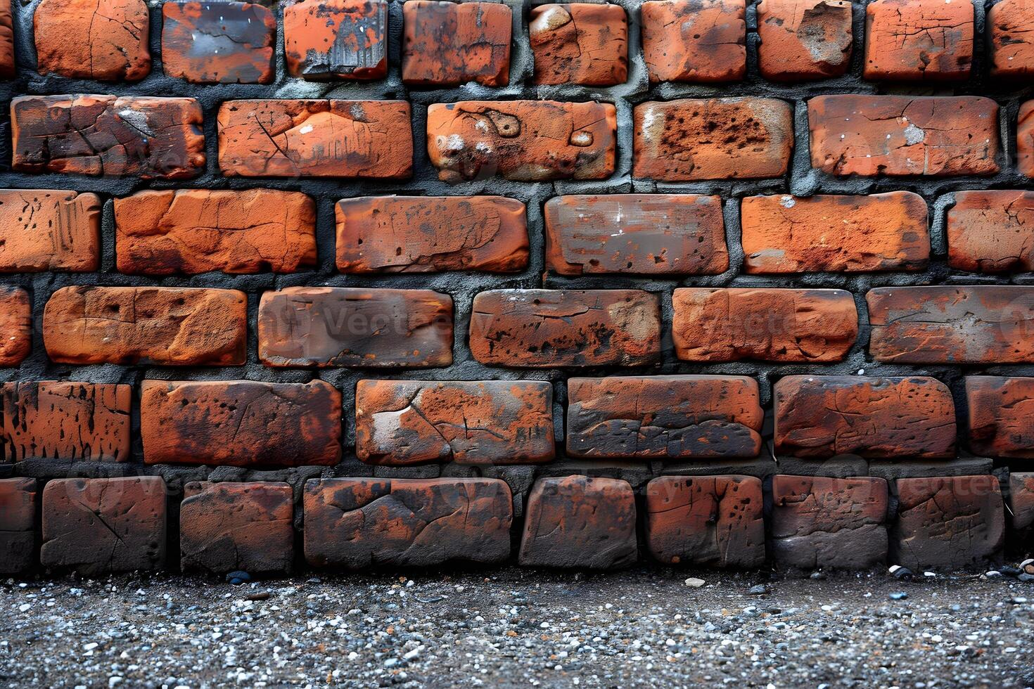 Red Brick Wall - Industrial Texture Background for Design, Architecture, Urban Decor photo