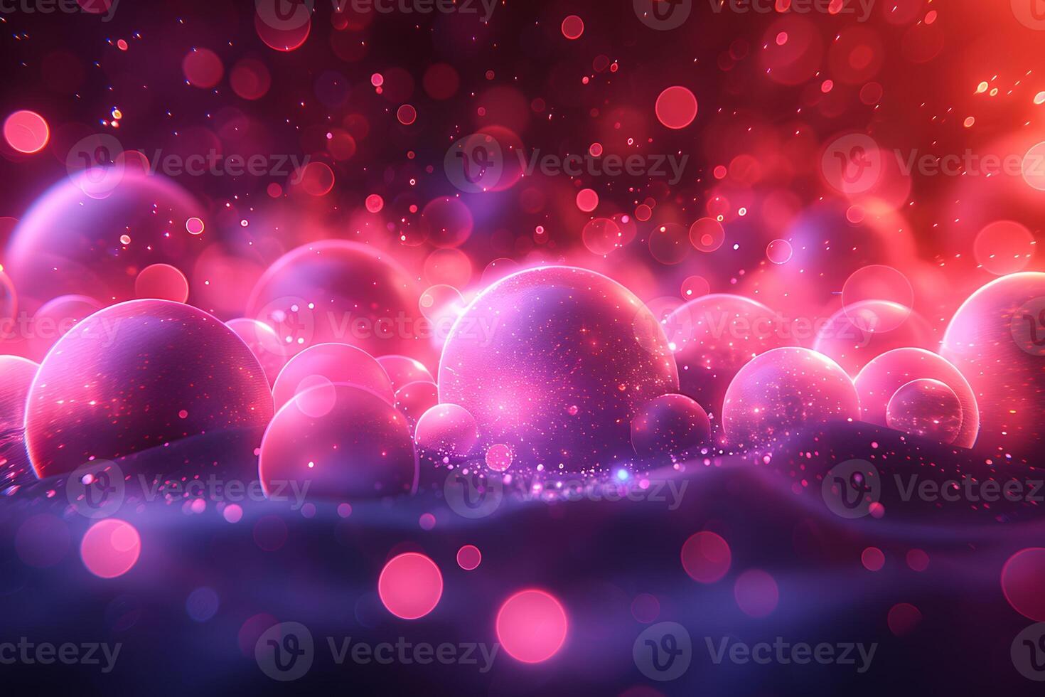 Dreamy Abstract Bokeh with Glowing Bubbles - Perfect for Modern Design, Posters, and Backgrounds photo