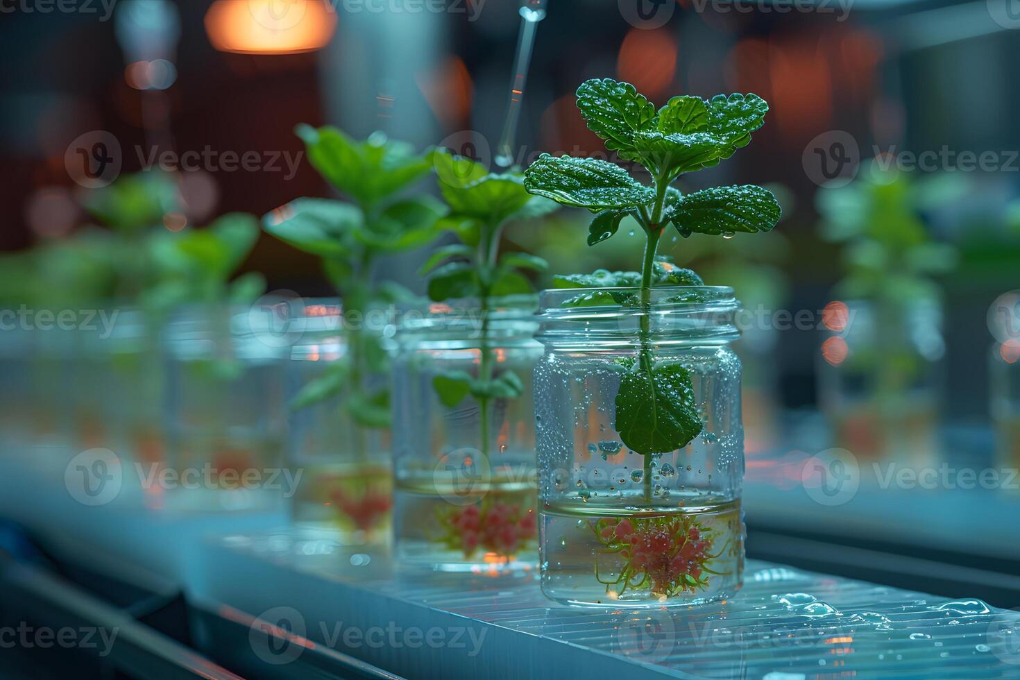 Vibrant Laboratory Experiment with Plant Propagation in Glass Jars - Biotechnology and Innovation photo