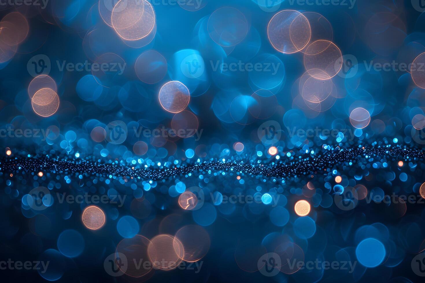 Abstract Blue Bokeh Background for Holiday Design, Posters, and Cards photo