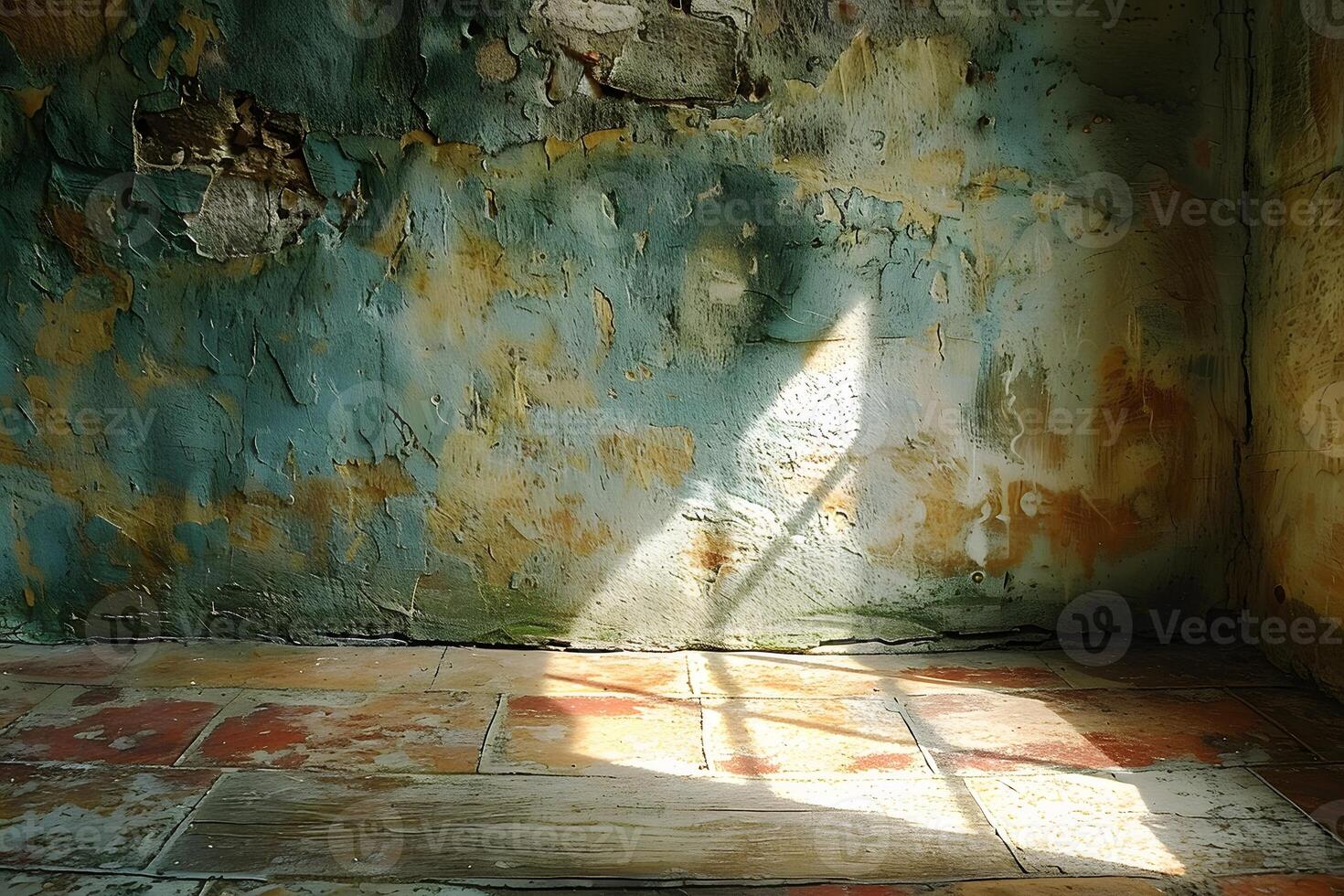 Textured Abandoned Wall with Sunlight - Rustic Background for Creative Design and Art photo