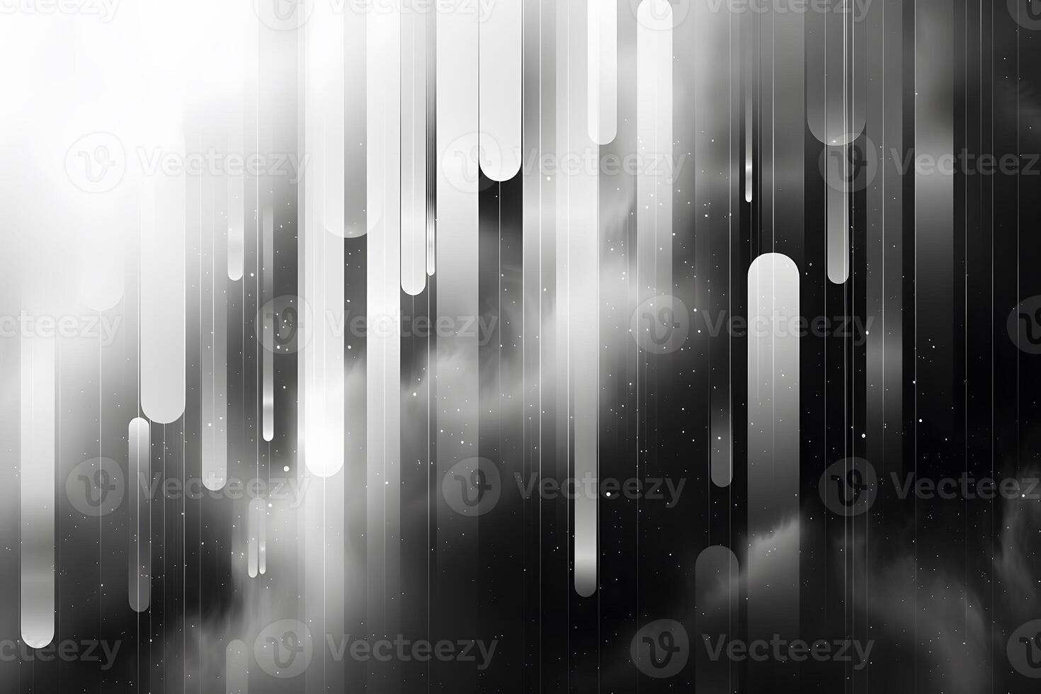 Abstract Monochrome Vertical Lights and Clouds - Modern Art Effect for Background Design photo