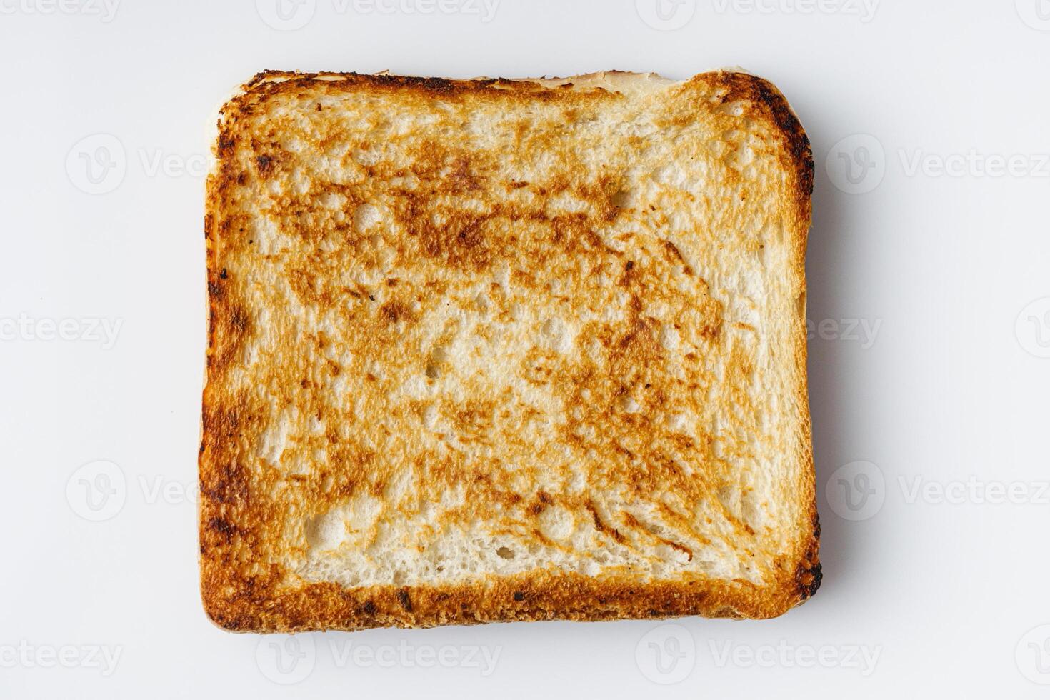fresh toasted bread on a white background photo