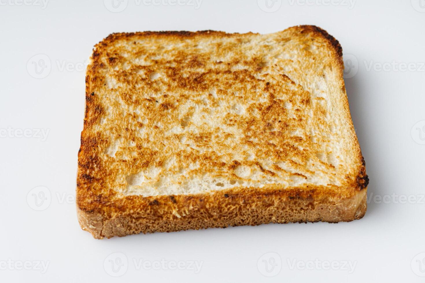 fresh toasted bread on a white background photo