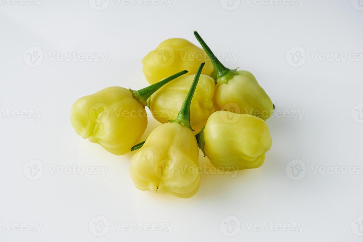 fresh delicious chili pepper aji white fantasy on a white background photo