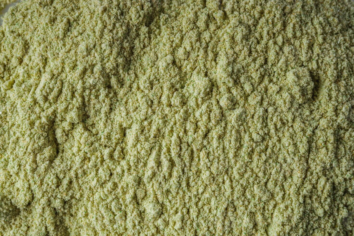 Fragrant wasabi powder on a white background photo