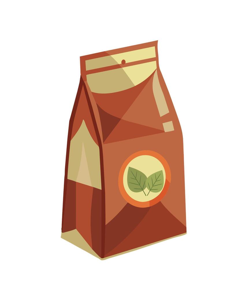 Tea packaging. Green or herbal tea. Cartoon style illustration. vector