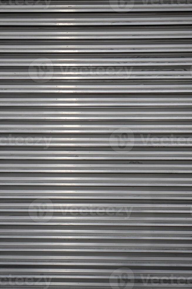Background from unpainted corrugated metal. Horizontal stripes. photo
