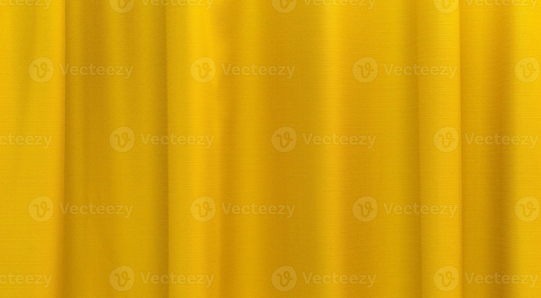 Fabric yellow curtains. Abstract background, curtain, drapes gold fabric. Crumpled cloth, folds of fabric. photo