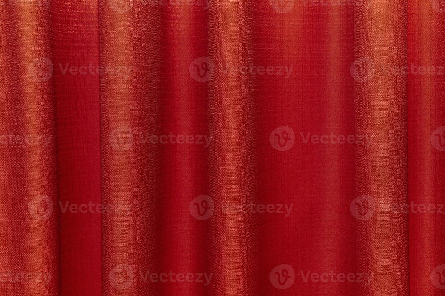 Fabric red curtains. Abstract background, curtain, drapes red fabric. Crumpled cloth, folds of fabric. photo