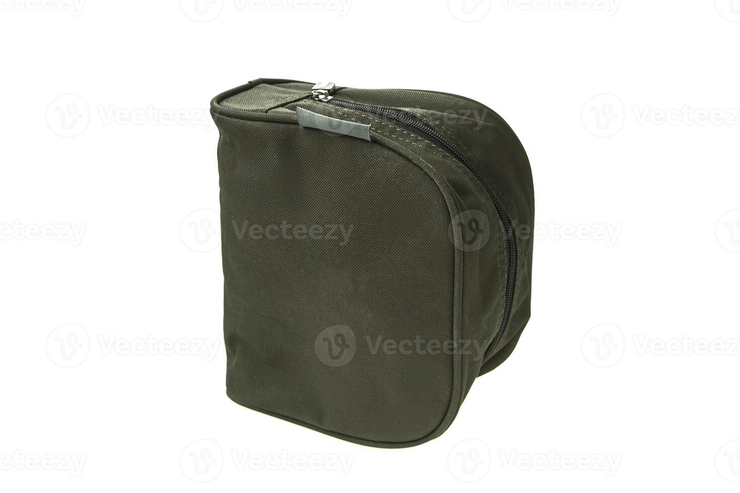 Green soft case for guns isolated for white photo