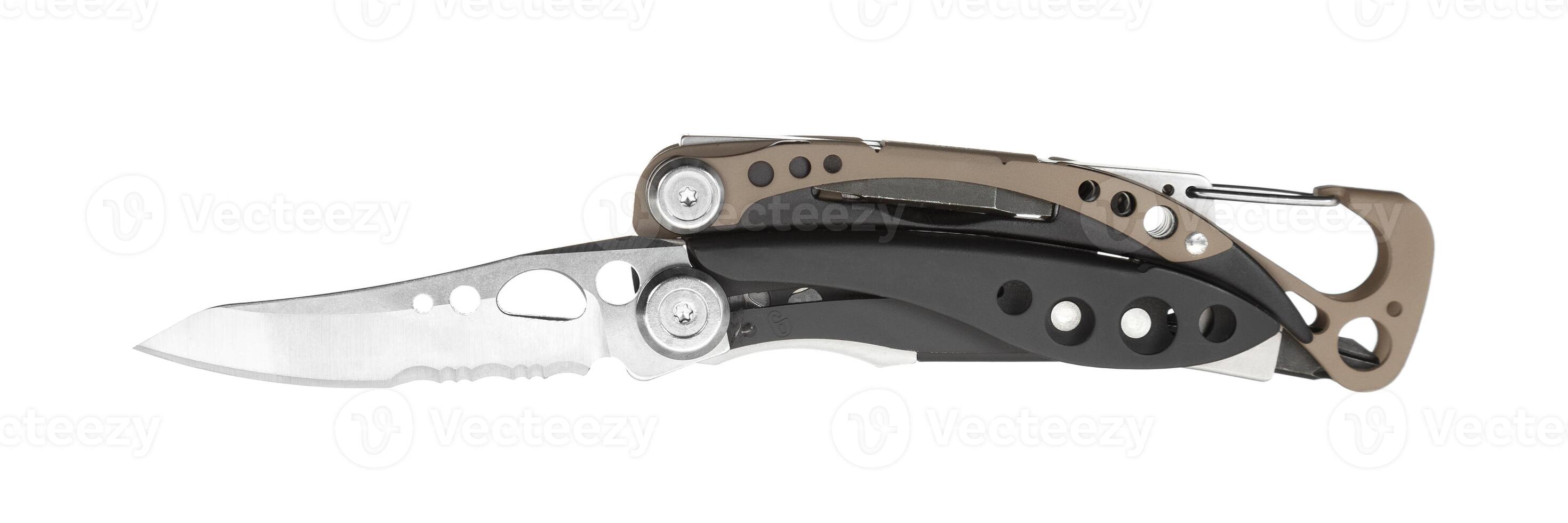 Multitool isolated on white photo